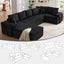LLappuil 144" Sectional Sofa, Oversized Modular Sectional Couch with Chaise, Magazine Pockets, Removable Armrests, Cloud Boneless Corduroy Sofa Convertible Sofa Bed for Living Room