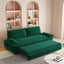 LLappuil 73" Pull Out Sofa Bed Queen Size, Velvet Loveseat Sofa Couch Convertible Sofa Bed for Living Room Green