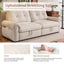 LLappuil 77" Pull Out Sofa Bed Queen Size, Loveseat Sofa Convertible Sleeper Sofa Bed, Flannelette Fabric Sofa Couch for Living Room Beige