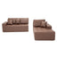 LLappuil 108" Sectional Sofa, Modular Sectional Couch with Left Chaise, Deep Seat Faux Leather Cloud Sofa for Living Room