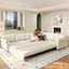 LLappuil Sectional Sofa, Sectioanl Couch with Pull Out Sofa Bed King Size, Chenille Sofa Conertible Sofa Bed for Living Room