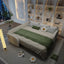 LLappuil Sectional Sofa, 85" Sectional Couch with Pull Out Sofa Bed King Size, 5 Seat Teddy Sofa Convertible Sofa Bed for Living Room Beige