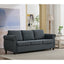 Lappuil 82" Pull Out Sofa Bed Queen Size, Mid-century 3 Seat Sofa with 3.35" Memory Foam Mattress, Convertible Sofa Bed with Rivet Handrail Armrest for Living Room Dark