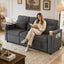 LLappuil 81" Loveseat Sofa with Recliner Chair, 3 Seat Sofa with Pull Out Sofa Bed, Chenille Sofa Couch Convertible Sofa Bed with Tabletop, Cup Holder, USB & Type-c Charging Port for Living Room