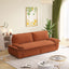 LLappuil 73" Pull Out Sofa Bed Queen Size, Corduroy Loveseat Sofa Couch Convertible Sofa Bed for Living Room Orange