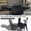 LLappuil Lift Power Recliner Chair, Dual Motor 8-Point Vibration Massage Recliner Chair with Heat, Genuine Leather Nursery Glider Rocker Recliner Chair for Living Room, Bedroom Black