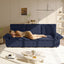 LLappuil 95" Pull Out Sofa Bed Queen Size, Oversized Corduroy Loveseat Sofa Couch Convertible Sofa Bed for Living Room Blue