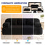 LLappuil Futon Sofa Bed, 79" Loveseat Sofa Convertible Sofa Bed Queen Size, Corduroy Sofa Couch for Living Room Black