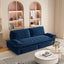 LLappuil 73" Pull Out Sofa Bed Queen Size, Velvet Loveseat Sofa Couch Convertible Sofa Bed for Living Room Blue