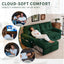 LLappuil 77" Pull Out Sofa Bed Queen Size, Loveseat Sofa Convertible Sleeper Sofa Bed, Flannelette Fabric Sofa Couch for Living Room Green