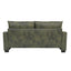 LLappuil 69" Loveseat Sofa, Upholstered Couch with 2 Throw Pillows for Living Room, Foil Fabric Green