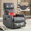 LLappuil Recliner Chair, 360° Swivel Massage Recliner Chair with Heat, Nursery Glider Rocker Recliner Chair for Living Room, Bedroom, Faux Leather Gray