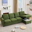 LLappuil 107" Sectional Sofa, Modular Sectional Couch with Pull Out Sofa Bed, 4 Seat Sofa Convertible Sofa Bed with Wireless Charging, USB Charging Ports, Memory Foam Mattress for Living Room