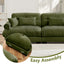 LLappuil 166" Sectional Sofa, Modular Sectional Couch with Double Movable Ottoman, Oversized Velvet Cloud Couch for Living Room