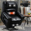 LLappuil Lift Power Recliner Chair, Dual Motor Massage Recliner Chair with Heat, Genuine Leather Nursery Glider Rocker Recliner Chair for Living Room, Bedroom Black