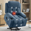 LLappuil Power Lift Recliner Chair, Massage Recliner Chair with Heat, Reading Chair with Side Pocket, USB Charge Port, Remote Control for Living Room, Bedroom Blue
