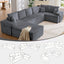 LLappuil 144" Sectional Sofa, Oversized Modular Sectional Couch with Chaise, Magazine Pockets, Removable Armrests, Cloud Boneless Corduroy Sofa Convertible Sofa Bed for Living Room