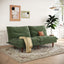 LLappuil 71" Corduroy Futon Convertible Sofa Bed, Loveseat Sleeper Sofa Couch for Living Room Apartment Green