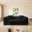 LLappuil 80" Futon, 3 Seat Sofa Convertible Sofa Bed, Chenille Sofa Couch for Living Room Black