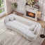 LLappuil 98" Cloud Couch, Oversized Boneless Compressed Sofa, Corduroy 3 Seater Sofa Couch with Bubble Channel Tufted for Living Room, No Assembly Required
