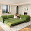 LLappuil Sectional Sofa, Sectioanl Couch with Pull Out Sofa Bed King Size, Chenille Sofa Conertible Sofa Bed for Living Room
