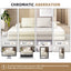 LLappuil King Size Convertible Sofa Bed, 87" DIY Chenille Sofa Couch with Deep Seat for Living Room Beige
