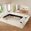 LLappuil Modular Sectional Sofa, Sectional Couch with Adjustable Arms Backs & Storage Seat, Oversized Corduroy Sofa Couch for Living Room Beige