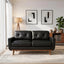 LLappuil 65" Loveseat Sofa, Love Seat Small Sofa Couch for Living Room, Bedroom, Compact Space, Foil Fabric Black