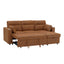 LLappuil Sectional Sofa, 83" Sectional Couch with Storage Chaise, Pull Out Sofa Bed Convertible Sofa Bed with Cup Holder for Living Room, Foil Fabric Brown