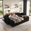 LLappuil 86" Sectional Sofa, Sectional Couch with Pull Out Sofa Bed, Corduroy Sofa Couch Convertible Sofa Bed with Storage Chaise, Small Desktop, Charging Port for Living Room