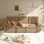 LLappuil 95" Pull Out Sofa Bed Queen Size, Oversized Corduroy Loveseat Sofa Couch Convertible Sofa Bed for Living Room Camel