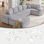 LLappuil 144" Sectional Sofa, Oversized Modular Sectional Couch with Chaise, Magazine Pockets, Removable Armrests, Cloud Boneless Corduroy Sofa Convertible Sofa Bed for Living Room