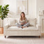 LLappuil 59" Loveseat Sofa, Small Living Room 2 Seat Sofa Couch, Chenille Cloud Sofa Couch for Apartment, Compact Space Beige