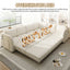 LLappuil Sectional Sofa, 115" Sectional Couch with Pull Out Sofa Bed King Size, 6 Seat Teddy Sofa Convertible Sofa Bed for Living Room Beige