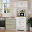 LLappuil 67" Kitchen Pantry, Kitchen Pantry Storage Cabinet with LED Light & Outlet, Kitchen Hutch with 6 Hooks, Drawer, Adjustable Shelves White