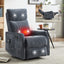 LLappuil Recliner Chair, 360° Swivel Massage Recliner Chair with Heat, Nursery Glider Rocker Recliner Chair for Living Room, Bedroom, Chenille Blue