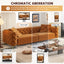 LLappuil Pull Out Sofa Bed King Size, 98" Tufted 3 Seat Sofa Convertible Sleeper Sofa Bed, Oversized 28" Deep Seat Velvet Sofa Couch for Living Room Orange