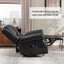 LLappuil Recliner Chair, 360° Swivel Massage Recliner Chair with Heat, Nursery Glider Rocker Manual Recliner Chair with Side Pockets for Living Room, Bedroom Black