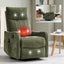 LLappuil Recliner Chair, 360° Swivel Massage Recliner Chair with Heat, Nursery Glider Rocker Recliner Chair for Living Room, Bedroom, Chenille Green