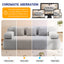 LLappuil Futon Sofa Bed, 79" Loveseat Sofa Convertible Sofa Bed Queen Size, Corduroy Sofa Couch for Living Room Light Gray