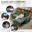 LLappuil 73" Pull Out Sofa Bed Queen Size, Loveseat Sofa Convertible Sleeper Sofa Bed, Corduroy Sofa Couch for Living Room Green