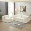 LLappuil Sectional Sofa Bed, Futon Convertible Sofa Bed King Size, Plush Corduroy Loveseat Sofa Couch for Living Room Beige