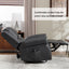 LLappuil Recliner Chair, 360° Swivel Massage Recliner Chair with Heat, Nursery Glider Rocker Manual Recliner Chair with Side Pockets for Living Room, Bedroom Gray
