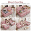 LLappuil 69" Loveseat Sofa, Modular Sectional Couch with Movable Ottoman, Cloud Chenille Sofa Couch for Living Room