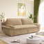 LLappuil 73" Pull Out Sofa Bed Queen Size, Corduroy Loveseat Sofa Couch Convertible Sofa Bed for Living Room Camel