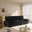 LLappuil 95" Pull Out Sofa Bed Queen Size, Oversized Corduroy Loveseat Sofa Couch Convertible Sofa Bed for Living Room Black
