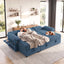 LLappuil 86" Sectional Sofa, Sectional Couch with Pull Out Sofa Bed, Corduroy Sofa Couch Convertible Sofa Bed with Storage Chaise, Small Desktop, Charging Port for Living Room
