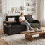LLappuil 81" Loveseat Sofa with Recliner Chair, 3 Seat Sofa with Pull Out Sofa Bed, Chenille Sofa Couch Convertible Sofa Bed with Tabletop, Cup Holder, USB & Type-c Charging Port for Living Room