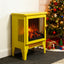 LLappuil 18" Electric Fireplace, Freestanding Electric Fireplace Stove Heater with 3D Flame Effect for 800 Sq. Ft, 1400W /700W heat/ 5000 BTU Yellow