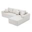 LLappuil 108" Sectional Sofa, Modular Sectional Couch with Left Chaise, Deep Seat Faux Leather Cloud Sofa for Living Room